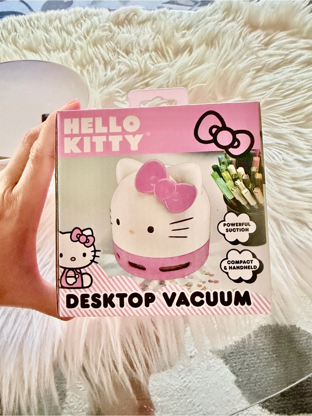 Hello Kitty Pink & White Mini Desktop Vacuum Cleaner